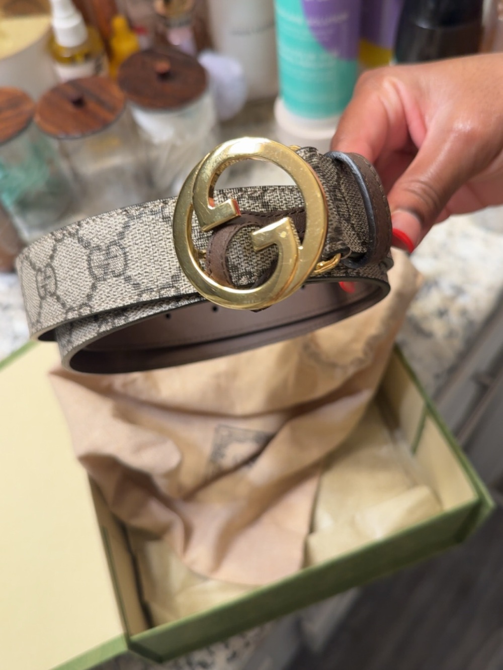 Gucci dust bag in box
